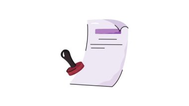 Anlaşma mührünün iyi tasarlanmış bir el çizimi simgesi.