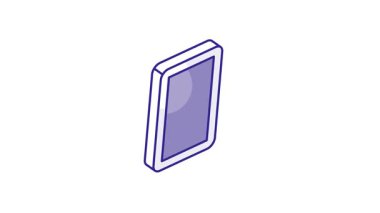 Mobil robot, yapay zeka vektörü video tasarımının son moda izometrik simgesi