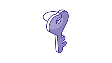 Modern stilde parola koruması izometrik vektör tasarımı