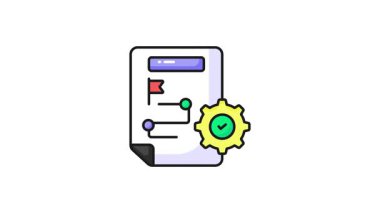 Beyaz arka planda izole edilmiş modern tarzda stratejik planlama vektörü tasarımı