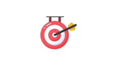 Hedefin bu dikkatlice hazırlanmış vektörünü trend stili, finansal odak canlandırma canlandırma dizaynında yakalayın