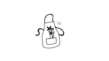 Basit, siyah ve beyaz bir çizgi, dekoratif bir vazoyu resmediyor.