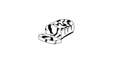 Çiçekler, yapraklar, yiyecekler ve üzgün bir yüz içeren çeşitli görüntüler içeren bir el çizimi ruh hali tahtası.