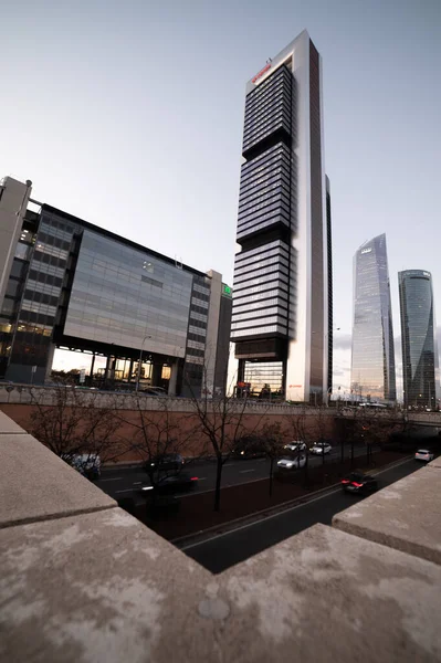 马德里 西班牙 2023年3月1日 高耸入云 马德里金融区雄伟的摩天大楼 — 图库照片