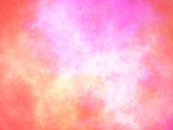 宇宙抽象的なピンクオレンジの背景は 色のついた塵 塗料の飛沫を模倣 — ストック写真