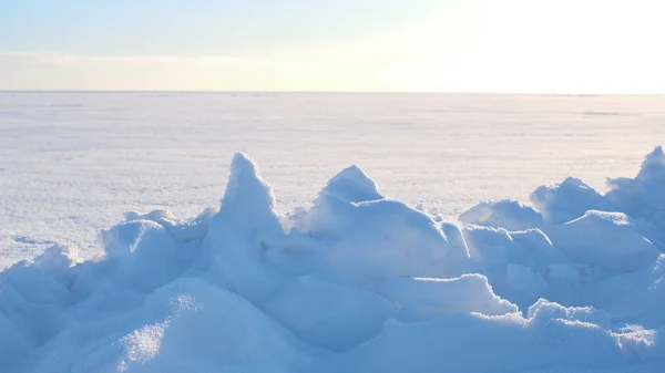 Природный Зимний Фон Снега Падает Землю — стоковое фото
