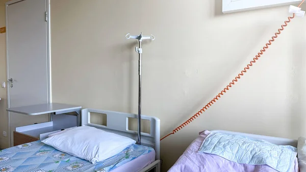 Two beds in a hospital room. The concept of medicine and healthcare.