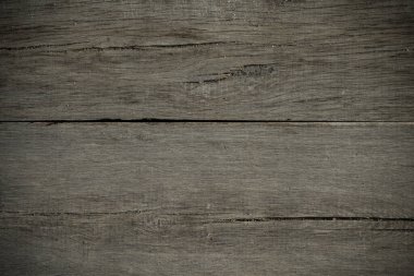 Ahşap zemin, boş yüzey. Eski tahtalar koyu kahverengidir. Köy tarzında ahşap fotofon.