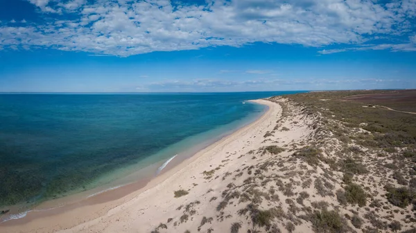 Αεροφωτογραφία Της Παραλίας Του Dunes Κοντά Στο Exmouth Αυστραλία — Φωτογραφία Αρχείου