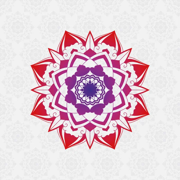Mandala Garabato Dibujado Mano Vectorial Mandala Étnico Con Colorido Ornamento — Archivo Imágenes Vectoriales