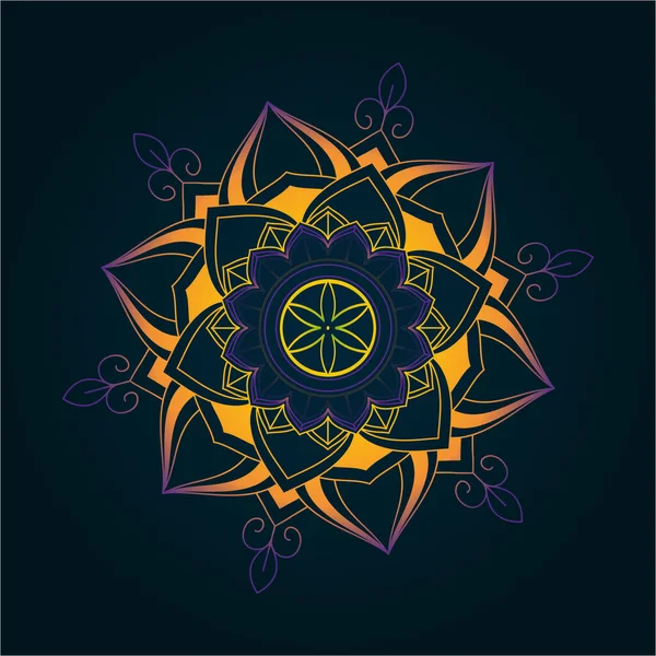 Mandalas Colorés Pour Livre Colorier Ornements Ronds Décoratifs Forme Fleur — Image vectorielle