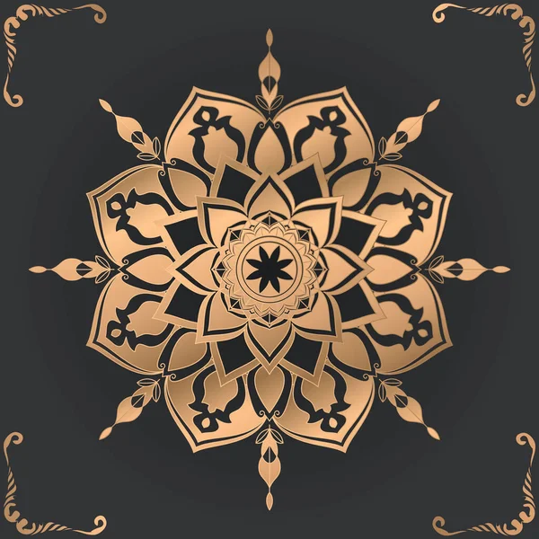 Fleur Lotus Ornementale Vectorielle Art Ethnique Paisley Indien Motifs Illustration — Image vectorielle