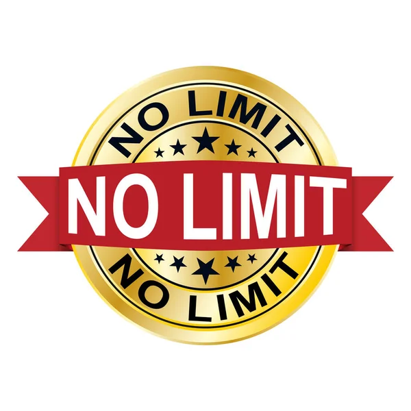 Limit Golden Sign Badge Medal Stamp Vector Illustration — Wektor stockowy