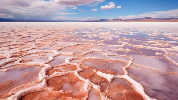 Lithium Důl Salar Uyuni Bolívie Největší Solný Byt Světě — Stock fotografie