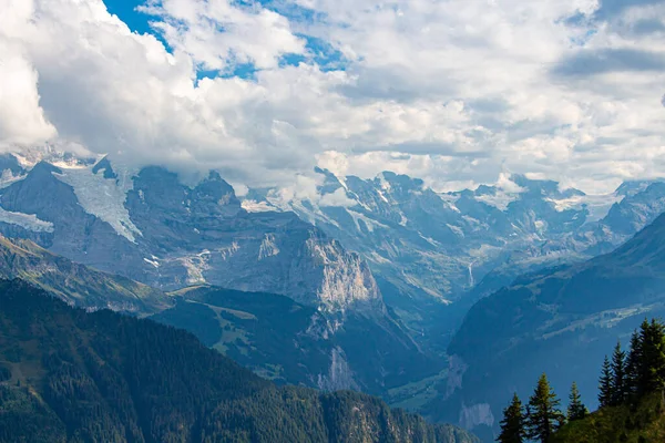 Senderismo Suiza Interlaken Región Jungfrau Hermosa Vista Montaña Con Jungfrau — Foto de Stock