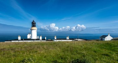 Dunnet Head Lighthouse, Northen Scotland road trip on NC 500 clipart