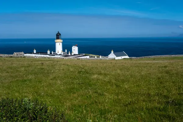 Dunnet Head Lighthouse Північна Шотландія Дорога 500 Ліцензійні Стокові Зображення