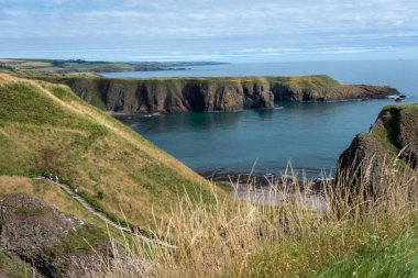 Dunnottar Şatosu, Stonehaven, Aberdeenshire, İskoçya, İngiltere yakınlarında.