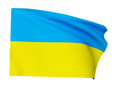 Mavi ve sarı renkli Ukrayna bayrağı dalgalanır