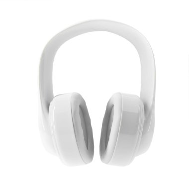 Yastıklı Kulaklıklı Beyaz Kulaklık (3D yorumlama)