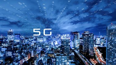 Digital transformation and cloud computing concept. Earth background. 3D illustration.