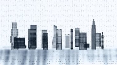 Digital transformation and cloud computing concept. Earth background. 3D illustration.