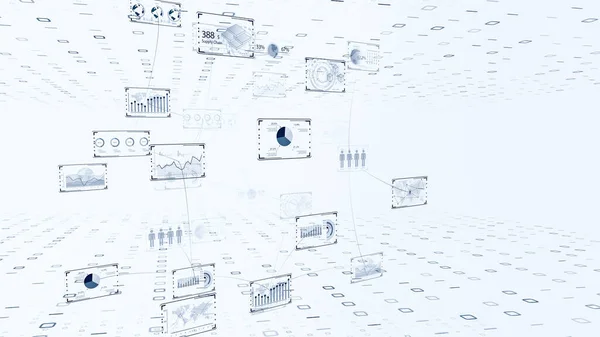 Een Slimme Stad Digitale Transformatie Cloud Computing Datacenter Concept Illustratie — Stockfoto