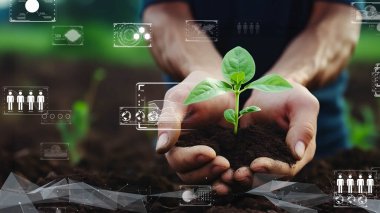 Dijital hastane geçmişi olan modern arayüzle tıbbi doktor bağlantısı. Tıbbi teknoloji ağı konsepti. DNA.