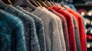 Lüks kostümler lüks bir mağazada sergileniyor. zengin hayat. Rahat yaşam tarzı.