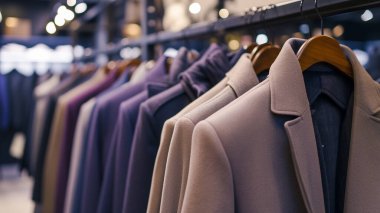 Lüks kostümler lüks bir mağazada sergileniyor. zengin hayat. Rahat yaşam tarzı.