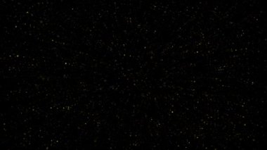 Hareket halindeki altın kıvılcımların sanatsal bir temsili (3D illüstrasyon))