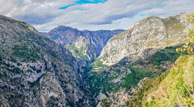 Mythological Path of Mount Hozarco. Cantabria. Spain. clipart