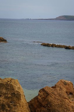 Views of Cala Morts in Menorca. Balearics. Spain.