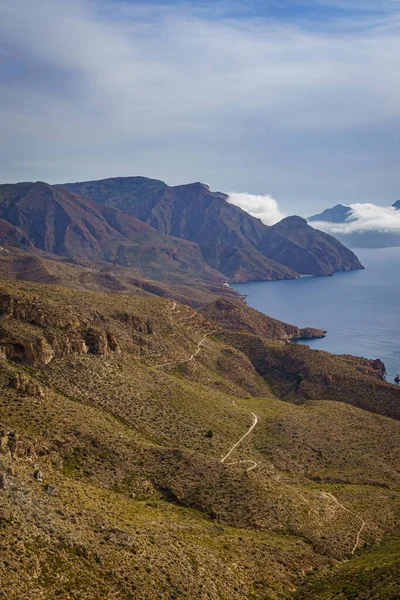 stock image Views of the Mediterranean Sea, Cala Salitrona, Cartagena coast. Murcia. Spain.