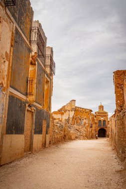 Eski Belchite kasabası. Zaragoza. İspanya.