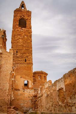 Eski Belchite kasabası. Zaragoza. İspanya.