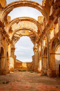 Old town of Belchite. Zaragoza. Spain. clipart