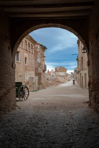 Eski Belchite kasabası. Zaragoza. İspanya.