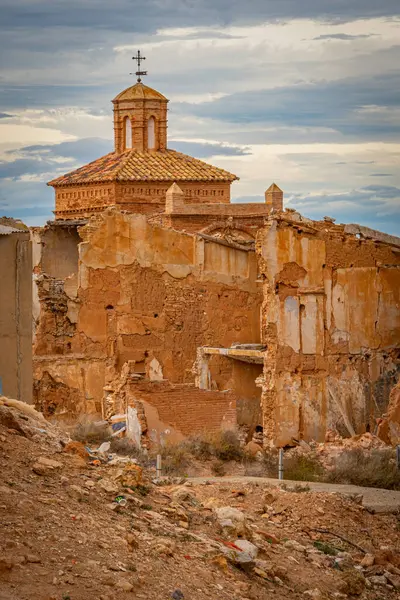 Eski Belchite kasabası. Zaragoza. İspanya.
