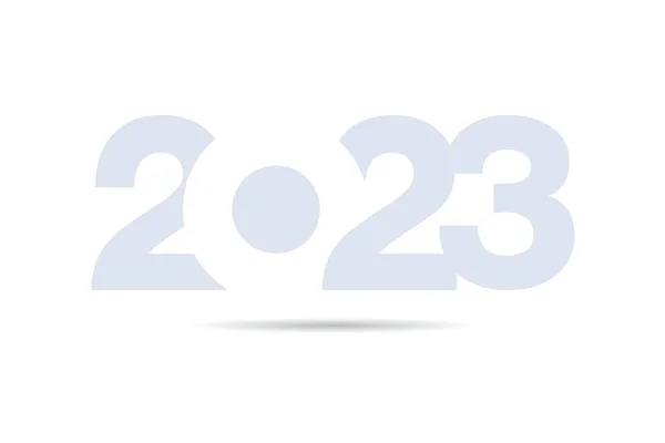 新年快乐2023年文字设计 为小册子设计模板 矢量图解 因白人背景而被隔离 — 图库照片