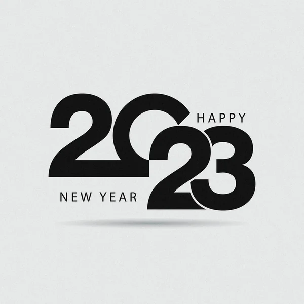 Happy New Year 2023 Text Design Brochure Design Template Card — Stock Photo, Image