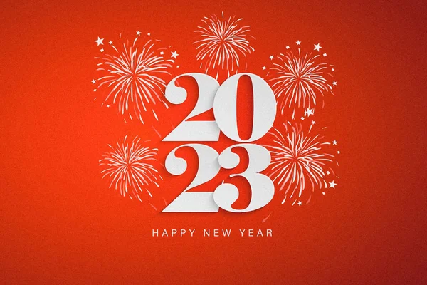 Happy New Year 2023 Number Design Posters Brochures Banners Websites — ストック写真