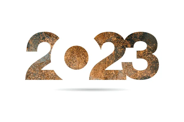 Frohes Neues Jahr 2023 Textgestaltung Für Broschüren Design Vorlage Karte — Stockfoto
