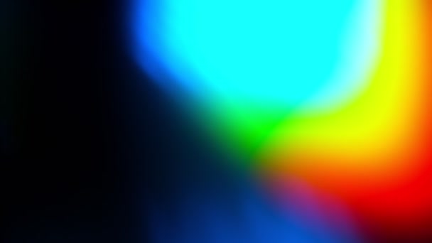 Prism Gökkuşağı Işığı Siyah Arkaplan — Stok video