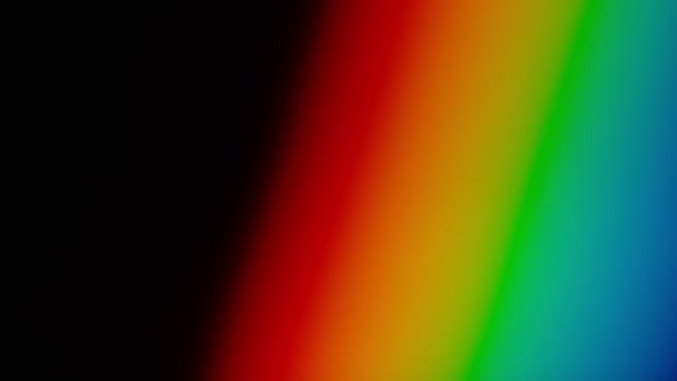 Prisme Rainbow Light Flares Superposition Sur Fond Noir — Video