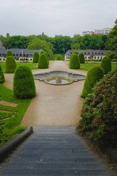 stock image 2024-06-07, Brussels, Belgium. Ornamental garden in the abbey of La Cambre.