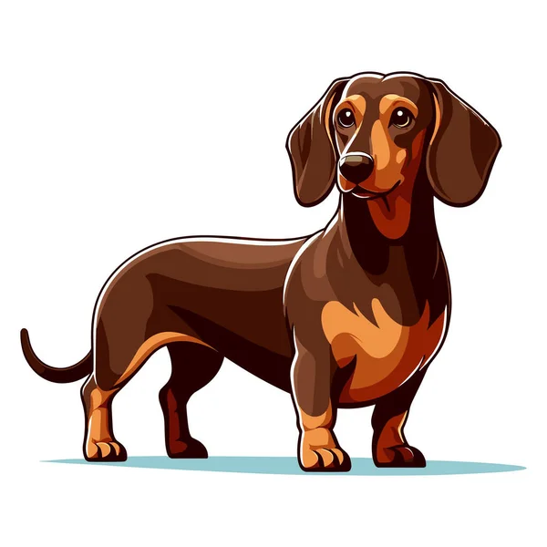 Cute Adorable Dachshund Dog Cartoon Character Vector Illustration Funny Pet Royalty Free Stock Illustrations