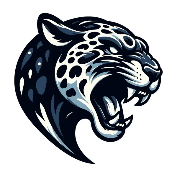 Wild Roaring Jaguar Leopard Head Face Vector Illustration Zoology Illustration Vector Graphics