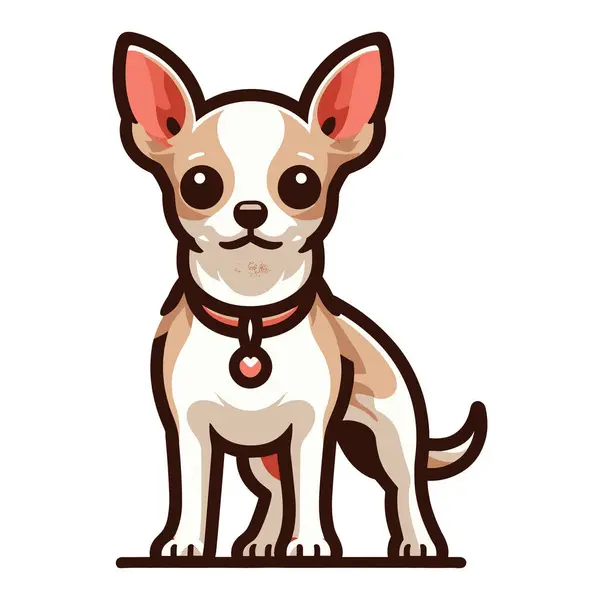 Söt Chihuahua Hund Full Kropp Vektor Illustration Rolig Bedårande Sällskapsdjur Vektorgrafik