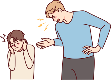 Saldırgan ebeveyn çocuğa bağırıyor